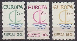 CHIPRE 1966 - CYPRUS - TEMA EUROPA - 3 SELLOS - YVERT Nº 262/264** - 1966