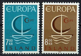 ISLANDIA 1966 - ICELAND - ISLANDE - TEMA EUROPA - 2 SELLOS - YVERT Nº 359/360** - 1966