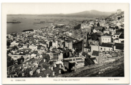 Gibraltar - View Of The Town And Harnour - Gibraltar