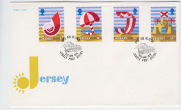 Jersey 1975 - Tourism - Set Of 4 On FDC - Jersey