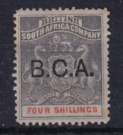 British Central Africa: 1891/95   Arms 'B.C.A.' OVPT     SG11    4/-  MH - Nyassaland (1907-1953)