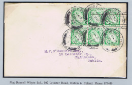 Ireland 1922-23 Watermark Se ½d Sword Block Of 6 On M F O'Donnell First Day Cover BAILE ATHA CLIATH 20 AP 23 - FDC