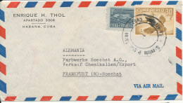 Cuba Air Mail Cover Sent To Germany (bended Cover) - Airmail