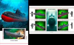 Guinea 2023, Submarines, 4val In BF+BF - Submarinos