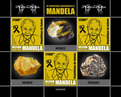 Guinea 2023, Minerals, Mandela, 3val In BF - Prix Nobel