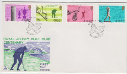 Jersey 1978 Golf Set 4 On FDC - Jersey