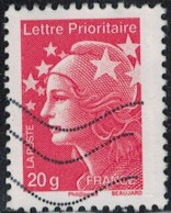 France 2011 Oblitéré Used Marianne De Beaujard Lettre Prioritaire 20 G Rouge Y&T FR 4566 SU - 2008-2013 Marianne Of Beaujard