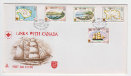 Jersey 1978 Links With Canada Set 5 On FDC - Jersey