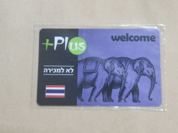 ISRAEL-(ISR-Mobil ISRAEL-0057)-Elephant-WELCOME+plus-(25)-(COD INCLOSED)-mint+1card Prepiad Free - Israel