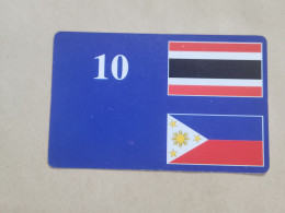 ISRAEL-(ISR-SAMPLE-0064)-FLAG-THAILAND+PHILIPPINES-(30)(10₪)-(SAMPLE-CARD)-good+1card Prepiad Free - Israel