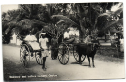 Rickshaw And Bullock Hackery - Ceylon - Sri Lanka (Ceylon)
