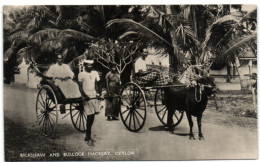 Rickhaw And Bullock Hackery - Ceylon - Sri Lanka (Ceylon)