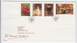Jersey -  1979 Millais Paintings - Set Of 4 On FDC - Jersey
