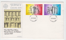 Jersey -  1979 Europa Pairs - Set Of 4 On FDC - Jersey