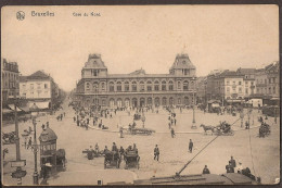 Bruxelles - Gare Du Nord 1910-1920? - Chariots - Charrette à Cheval - Tramway, Strassenbahn, Trams - Transport (rail) - Stations