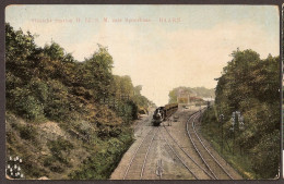 Baarn - Gezicht Station  H.IJ.S.M. Met Spoorbaan En Stoomtrein. Gelopen 1910 - Railroad, Zug, Train, Chemin De Fer. - Baarn