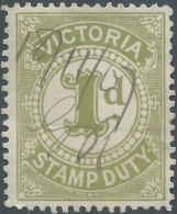 AUSTRALIA - VICTORIA , Stamp Duty , Revenue Tax Fiscal ,1d - Postage Due - Used - Other & Unclassified