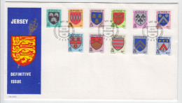 Jersey 1981  New Definitive Series  Complete Set ½p - 20p On FDC - Jersey