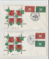 1963 N.2 BUSTE EUROPA CEPT PREMIER JOUR D'EMISSION FIRST DAY COVER ERSTTAGSBRIEF 1°GIORNO EMISSIONE REPUBLIQUE FRANCAISE - 1963