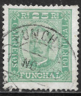 Funchal – 1892 King Carlos 25 Réis Used Stamp - Funchal