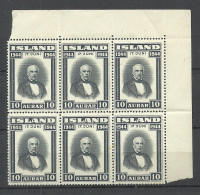 ISLAND 1944 Michel 231 As 6-block MNH - Neufs