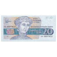 Billet, Bulgarie, 20 Leva, 1991, KM:100a, NEUF - Bulgarie