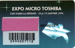 Carte Salon- Paris EXPO MICRO TOSHIBA 1994 Card Karten (salon 355) - Tarjetas De Salones Y Demostraciones