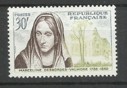 France  N° 1214  Marceline Desbordes Valmore   Jaune Noir Et Bleu    Neuf  ( *)    B/ TB  Voir Scans Soldes ! ! ! - Neufs