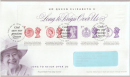 The United Kingdom FDC Mi Block 96 Queen Elizabeth II - Long To Reign Over Us - Cancellation Windsor - 2015 - 2011-2020 Decimal Issues