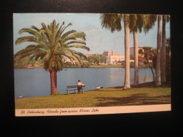 SAINT PETERSBURG Florida Mirror Lake Cancel 1968 To Sweden Postcard USA - St Petersburg
