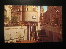 SAN FRANCISCO California Hallidie Plaza Cancel OAKLAND 197? To Sweden Postcard USA - San Francisco