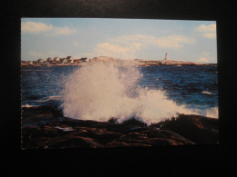 SURF Peggys Cove Point Lighthouse Phare Nova Scotia Postcard CANADA - Altri & Non Classificati