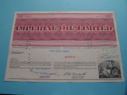 Imperial OIL Ltd - 100 Shares ( N° J07940 ) N.Y. 1971 ( See SCANS ) USA ! - G - I