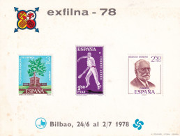 HOJA RECUERDO EXFILNA 78 BILBAO - Souvenirbögen