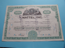 MATTEL Inc. - 50 Shares ( N° NC 085656 ) N.Y. 19?? ( See SCANS ) USA ! - M - O