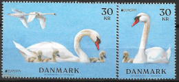 2019 Dänemark Mi. 1979-80   **MNH -  Europa: Einheimische Vögel. Höckerschwan (Cygnus Olor) Mit Küken - 2019