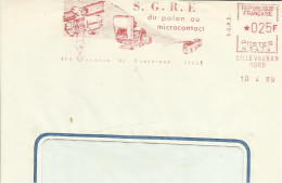 Lettre  EMA  Secap N 1959 S.G.R.E Du Palan  Microcontact Materiel Levage  Outils Metier 59 Lille  A14/02 - Usines & Industries