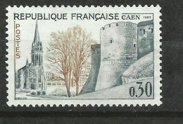 France  N° 1389   Eglise Saint Pierre Et Château De Caen    Noir  Et Ocre   Neuf  ( *)    B/ TB  Voir Scans Soldes ! ! ! - Unused Stamps