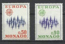 Monaco Europa 1972 N°  883 Et 884    Neufs   * *     B/ TB        Voir Scans                       Soldes ! ! ! - 1972