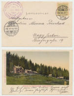 Hohe Rinne Local Post Hungary Now Romania Out-of-season May 1904 Postcard With Special Cancellation Of The Resort - Transylvanie