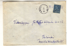 Finlande - Lettre De 1955 - Oblit Griffe Kivl.... - Exp Vers Helsinki -  Cachet De Viekki - - Cartas & Documentos