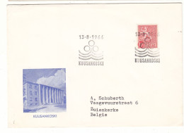 Finlande - Lettre De 1966 - Oblit Kuusankoski - Exp Vers Zuienkerke - - Briefe U. Dokumente