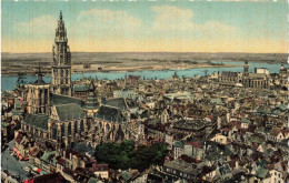 BELGIQUE - Anvers - Panorama Et Vue Sur La Cathédrale - Colorisé - Carte Postale Ancienne - Antwerpen