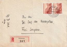 Liechtenstein Lettre Recommandée Schaan Pour La Suisse 1944 - Lettres & Documents