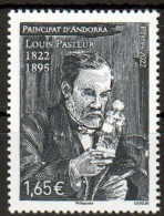 French Andorra 2022.  Louis Pasteur. 200 Years. Scientist, Chemist And Microbiologist - Ungebraucht