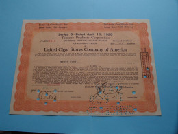 TOBACCO Products C° / United CIGAR Stores Of America ( N° DO 2013/2507/4948/5909/6831 ) 1928/30 ( See SCANS ) 5 Ex. ! - S - V