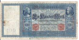 ALLEMAGNE 100 MARK 1909 VF P 38 - 100 Mark