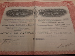 Mekanieke Steenbakkerijen Sinte Barbara - Briqueteries - Kapitaalsaandeel Van 250 Frank - Brussel Augustus 1923. - Industrie