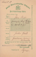 Württemberg Einlieferungsschein L1 Echterdingen 23.1.1892 - Briefe U. Dokumente