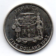 JAMAICA, 5 Dollars, Nickel, Year 1993, KM # 157 - Giamaica